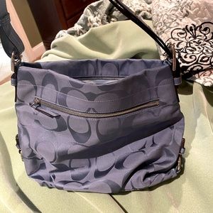 COACH blue signature bag